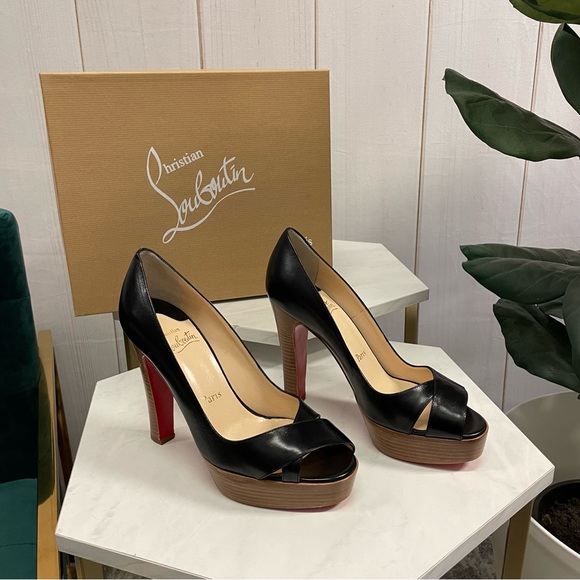 Christian Louboutin Miss Marple Peep Toe - Picture 1 of 8